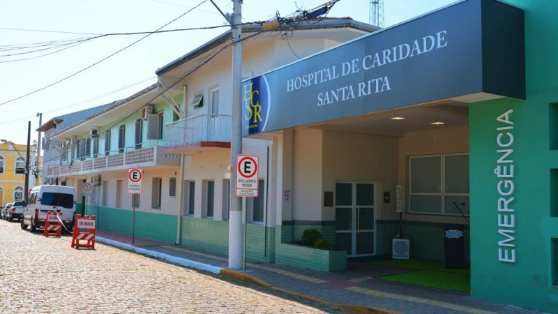 Fachada do Hospital de Caridade Santa Rita em Triunfo